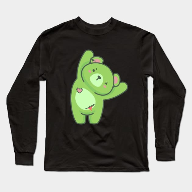 Kawaii zombie teddy bear Long Sleeve T-Shirt by Dr.Bear